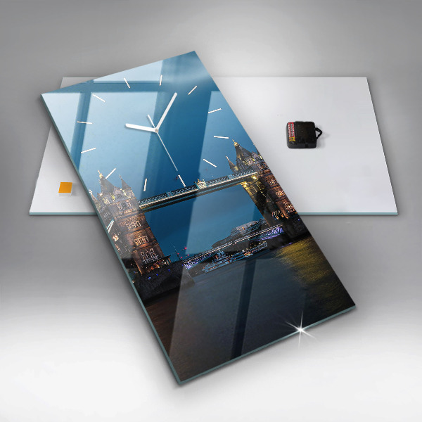 Vertikale Uhr mit motiv Tower Bridge London bei Nacht