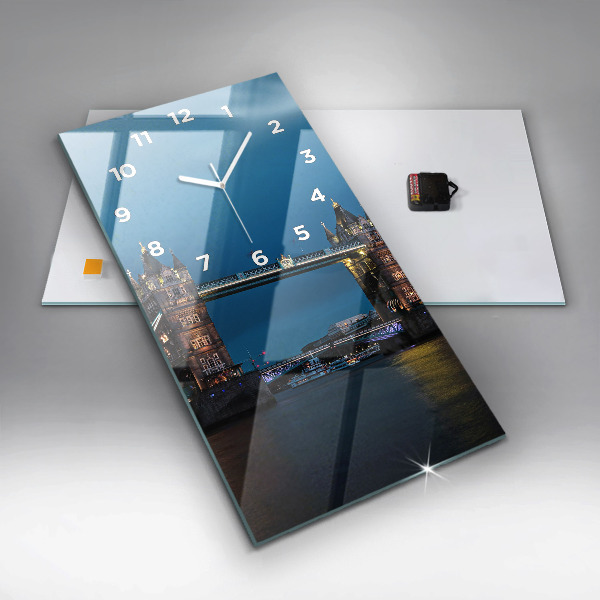 Vertikale Uhr mit motiv Tower Bridge London bei Nacht