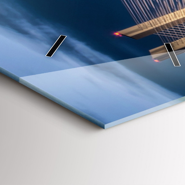 Vertikale Uhr mit motiv Brücke Rędziński Wroclaw