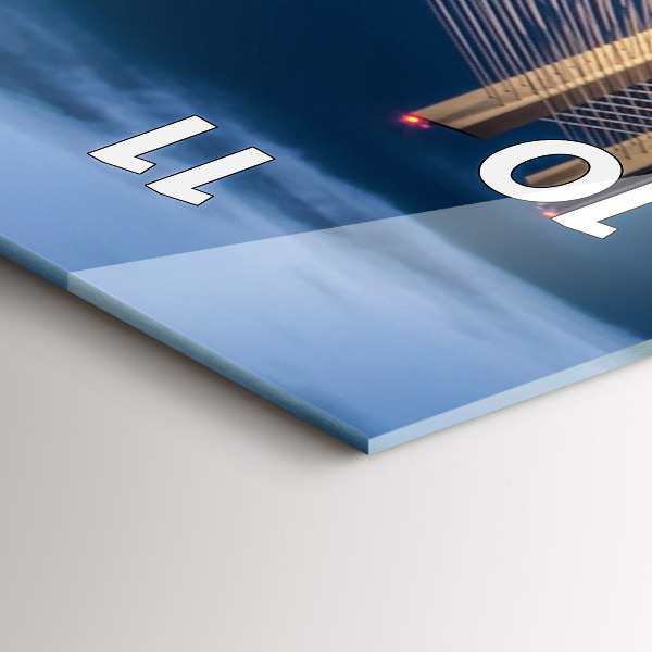 Vertikale Uhr mit motiv Brücke Rędziński Wroclaw