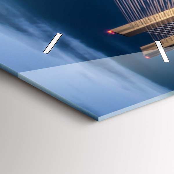 Vertikale Uhr mit motiv Brücke Rędziński Wroclaw