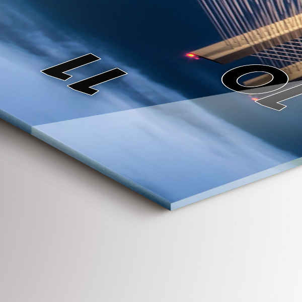 Vertikale Uhr mit motiv Brücke Rędziński Wroclaw