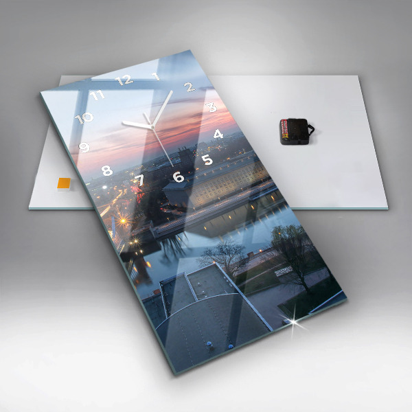 Vertikale Uhr Wrocław aus einer Drohne