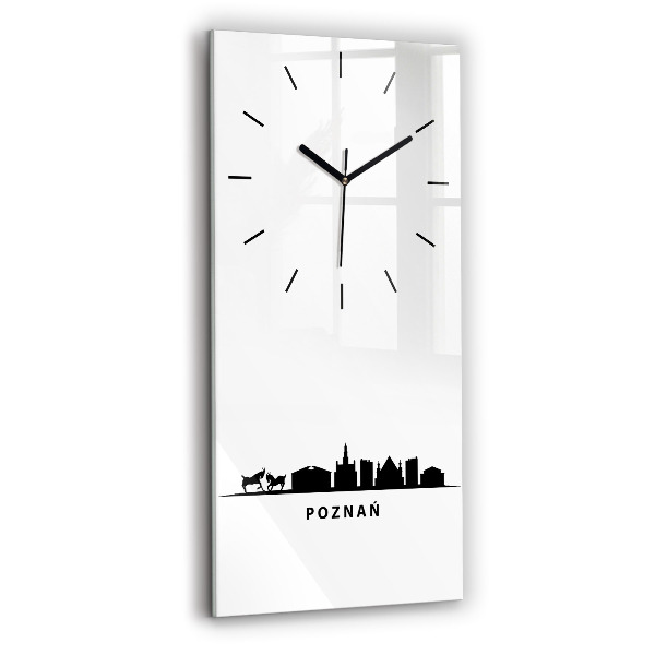Vertikale Uhr mit motiv Grafik der Skyline von Poznan