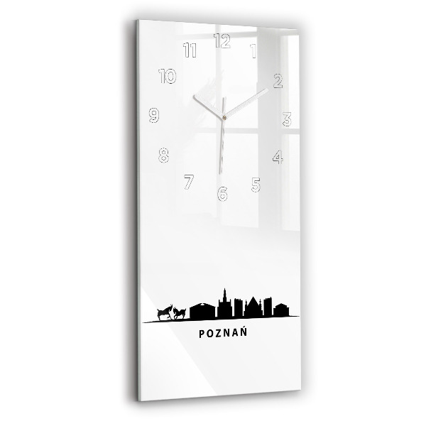 Vertikale Uhr mit motiv Grafik der Skyline von Poznan