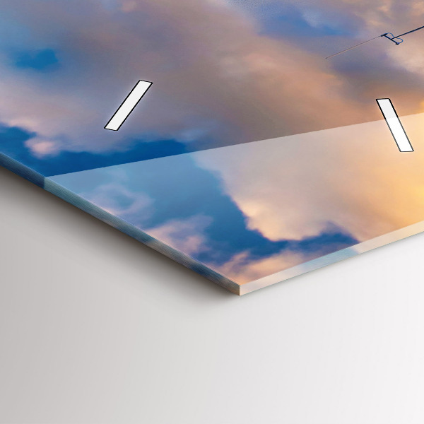 Vertikale Uhr Leuchtturm und die Ostsee