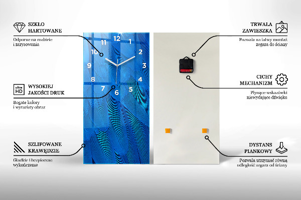Vertikale Uhr mit motiv Leuchtturm und Meer