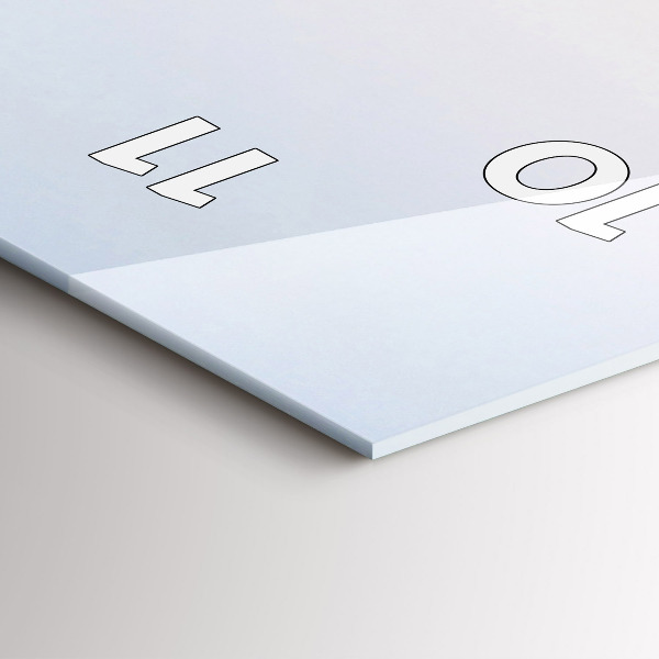 Vertikale Uhr mit motiv See und Berge