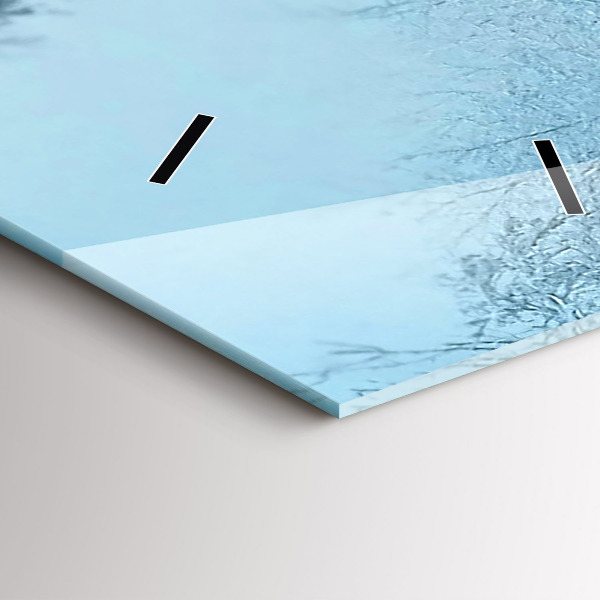 Vertikale Uhr mit motiv Hirsche auf den Gleisen