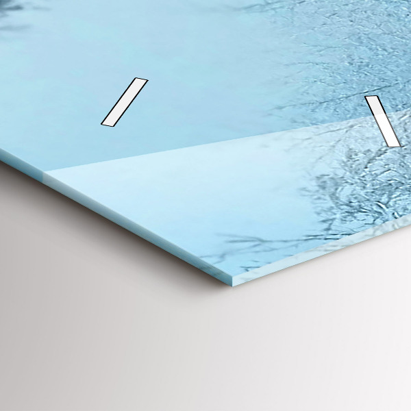 Vertikale Uhr mit motiv Hirsche auf den Gleisen