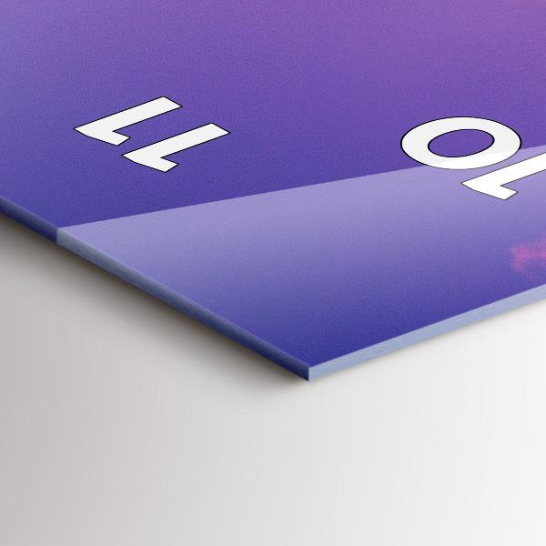 Vertikale Uhr mit motiv Wolkenkratzer in Warschau