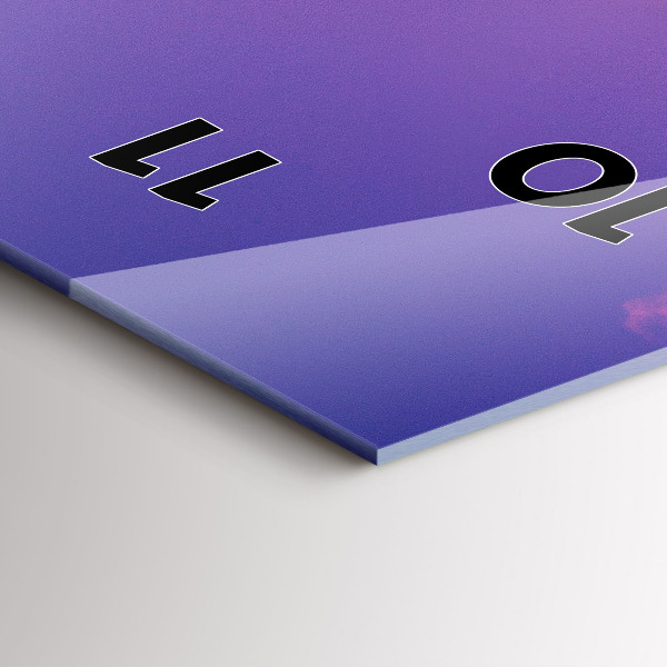 Vertikale Uhr mit motiv Wolkenkratzer in Warschau