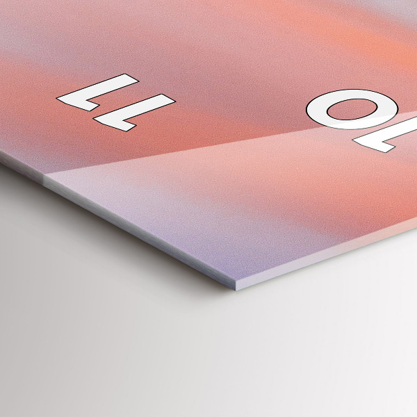 Vertikale Uhr mit motiv See aus der Vogelperspektive