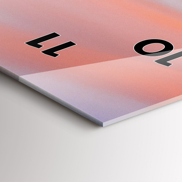 Vertikale Uhr mit motiv See aus der Vogelperspektive