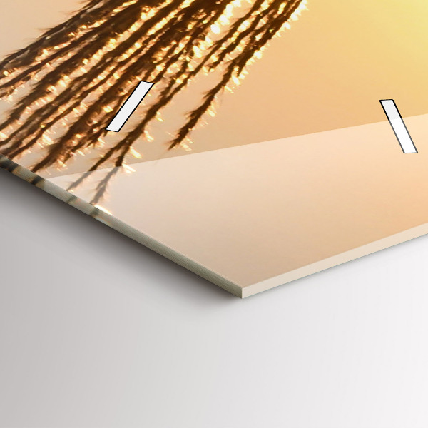 Vertikale Uhr mit motiv Weizen zur Goldenen Stunde