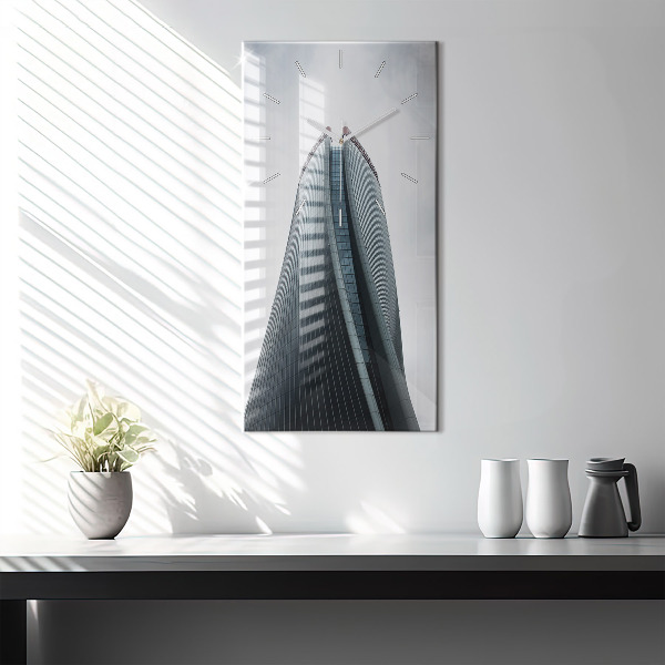 Vertikale Uhr mit motiv Mailänder Wolkenkratzer