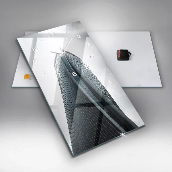 Vertikale Uhr mit motiv Mailänder Wolkenkratzer