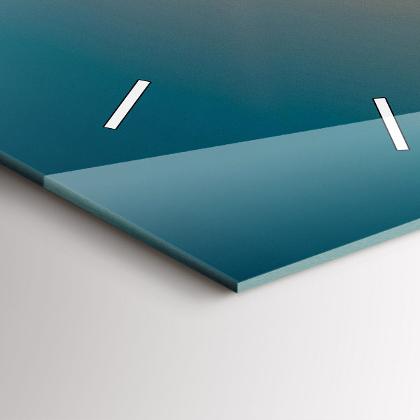 Vertikale Uhr mit motiv Landschaft bei Sonnenaufgang