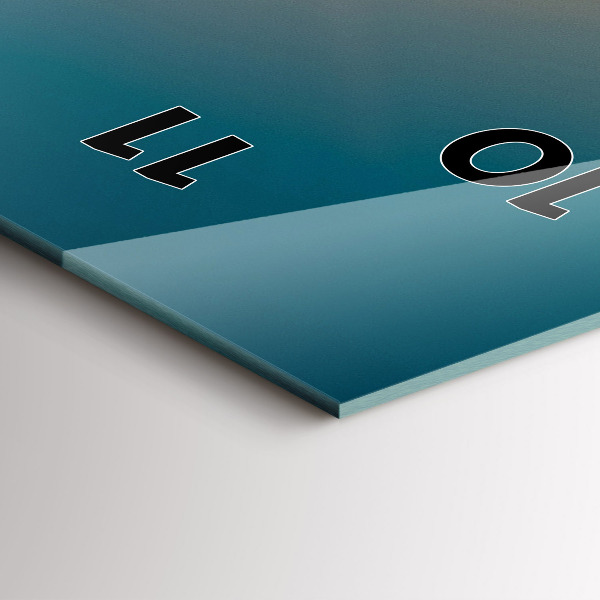 Vertikale Uhr mit motiv Landschaft bei Sonnenaufgang