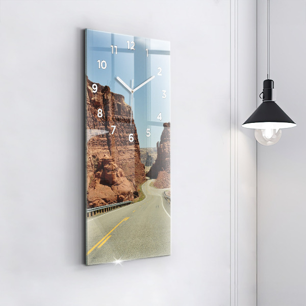 Vertikale Uhr Die Route 66 in den USA