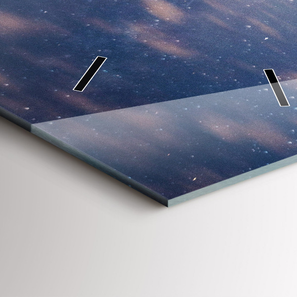 Vertikale Uhr mit motiv Berge bei Sonnenuntergang