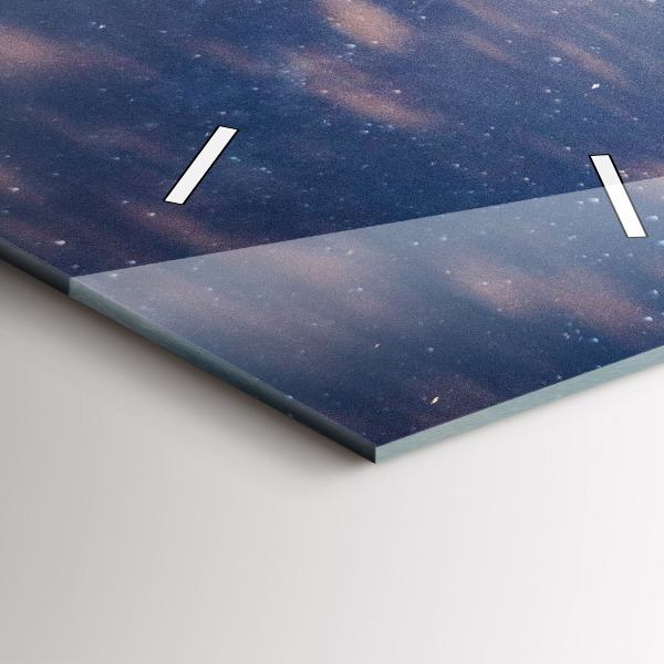 Vertikale Uhr mit motiv Berge bei Sonnenuntergang