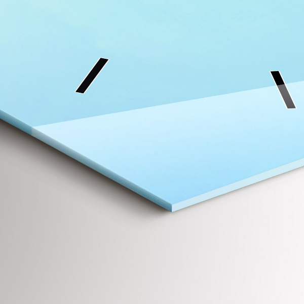 Vertikale Uhr mit motiv See mit Bergen