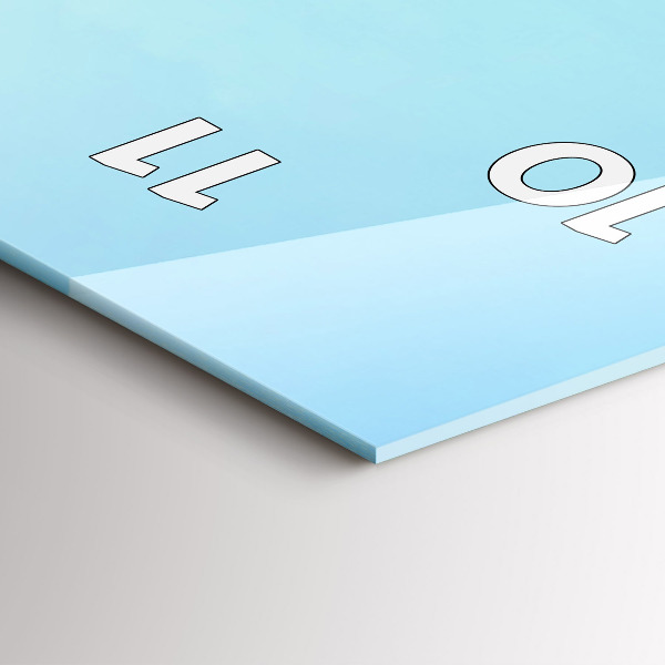 Vertikale Uhr mit motiv See mit Bergen