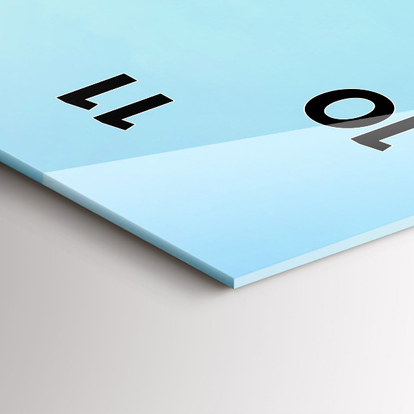 Vertikale Uhr mit motiv See mit Bergen