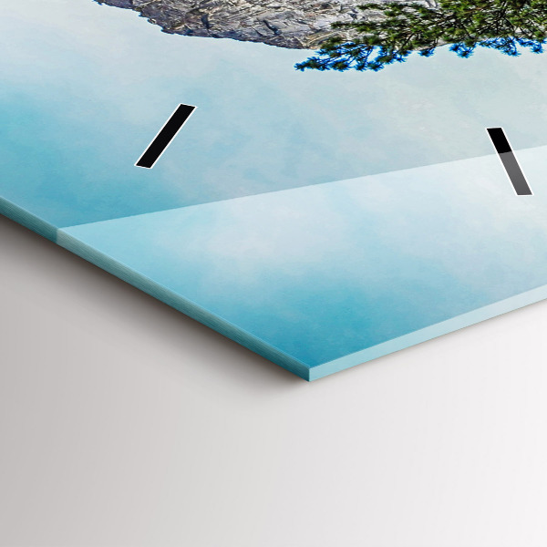 Vertikale Uhr mit motiv Yosemite Holzbrücke