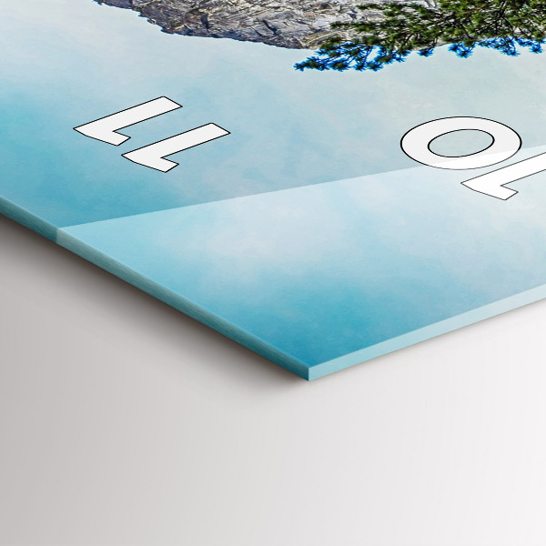 Vertikale Uhr mit motiv Yosemite Holzbrücke