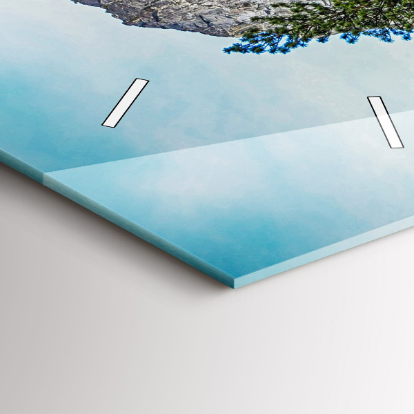 Vertikale Uhr mit motiv Yosemite Holzbrücke