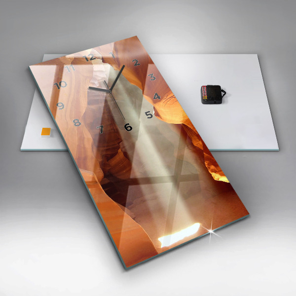 Vertikale Uhr mit motiv Wüstenschlucht