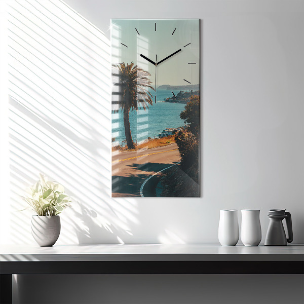 Vertikale Uhr Palmen in Malibu