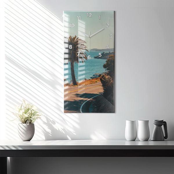 Vertikale Uhr Palmen in Malibu