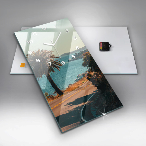 Vertikale Uhr Palmen in Malibu