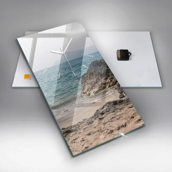 Vertikale Uhr mit motiv Blick auf das Mittelmeer