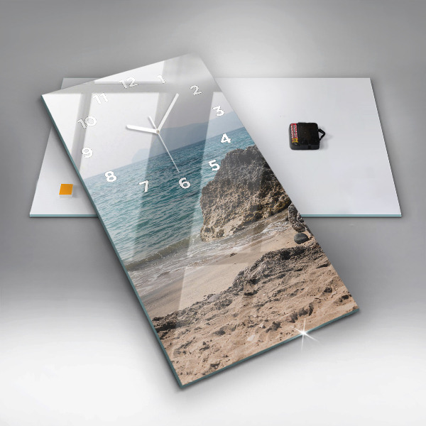 Vertikale Uhr mit motiv Blick auf das Mittelmeer