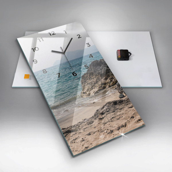 Vertikale Uhr mit motiv Blick auf das Mittelmeer