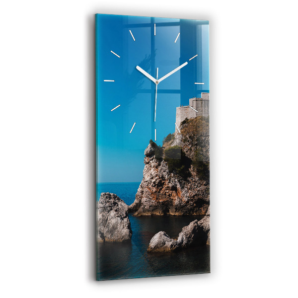 Vertikale Uhr mit motiv Klippen von Dubrovnik