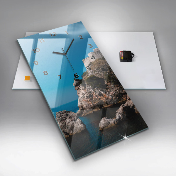 Vertikale Uhr mit motiv Klippen von Dubrovnik