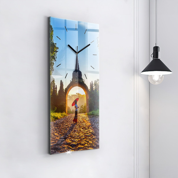 Vertikale Uhr mit motiv Surat Thani Park in Thailand