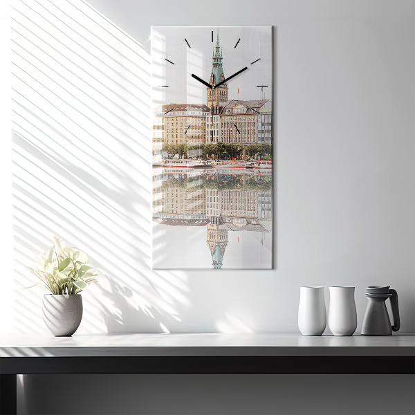 Vertikale Uhr Hamburg Fluss Deutschland