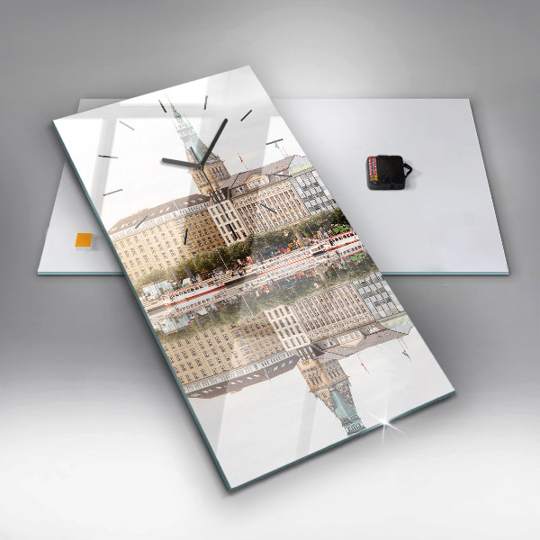 Vertikale Uhr Hamburg Fluss Deutschland