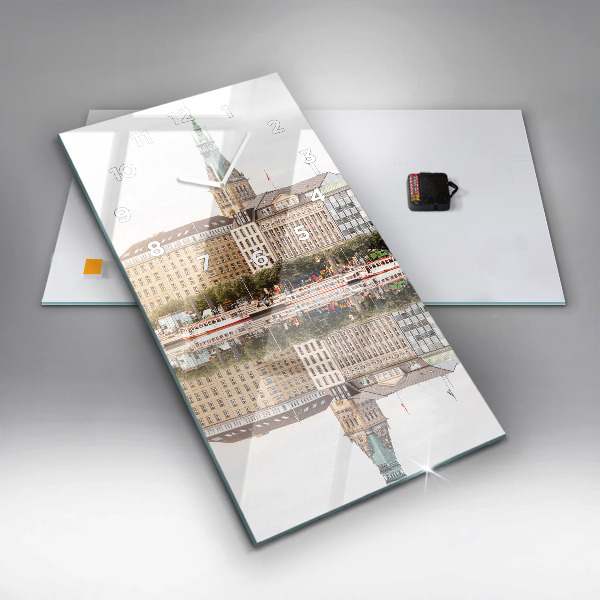 Vertikale Uhr Hamburg Fluss Deutschland