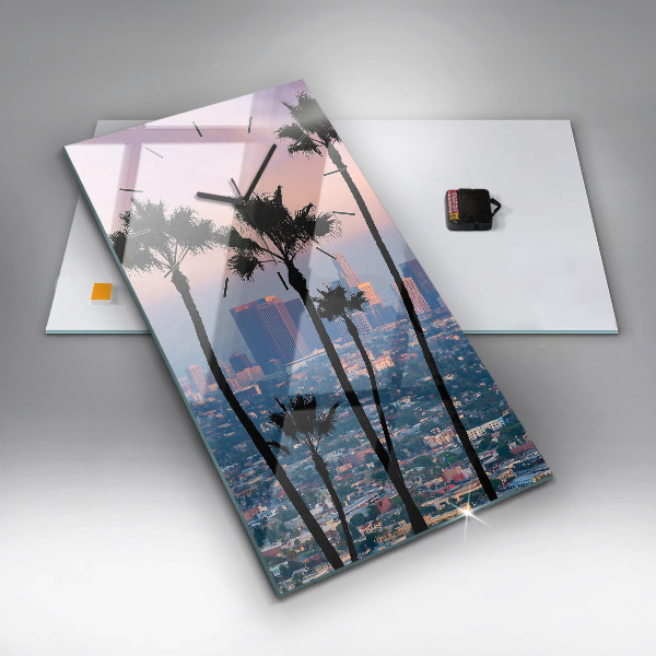 Vertikale Uhr mit motiv Sonnenuntergang in Los Angeles