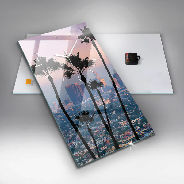 Vertikale Uhr mit motiv Sonnenuntergang in Los Angeles