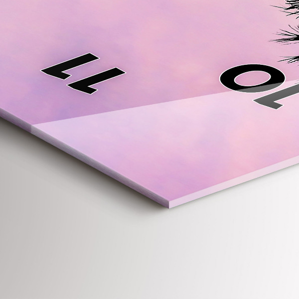 Vertikale Uhr mit motiv Sonnenuntergang in Los Angeles