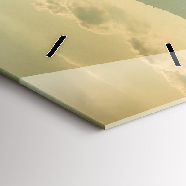 Vertikale Uhr mit motiv Berglandschaft