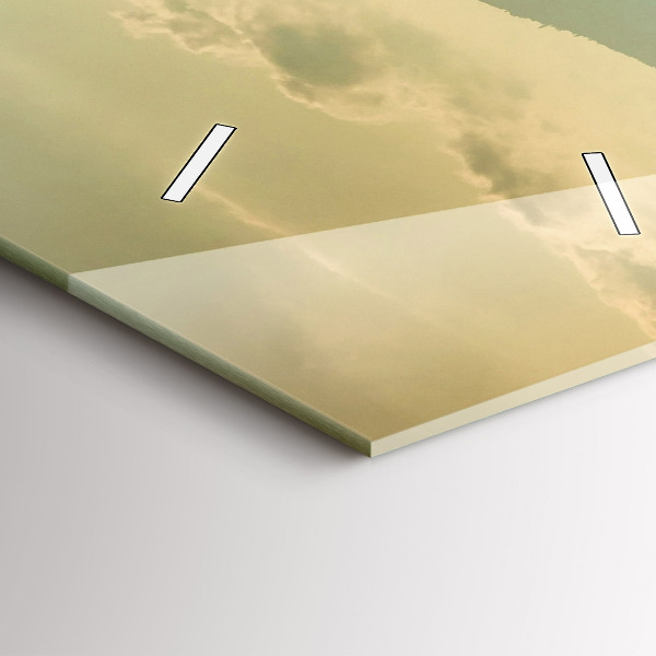 Vertikale Uhr mit motiv Berglandschaft